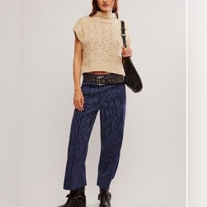 NWT Free People Mock Neck Vickie Sweater Ivory